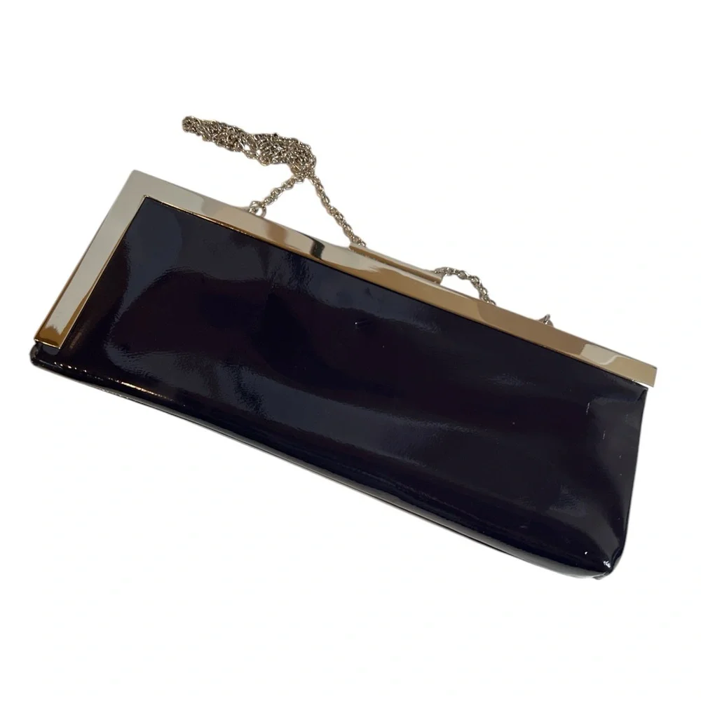 Calvin Klein vintage patent leather clutch with shoulder strap